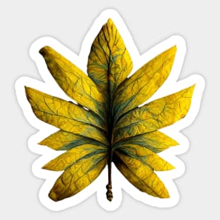 Leaf abstract yellow and green Sticker